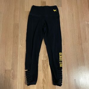 Black VS Pink LSU Yoga Leggings